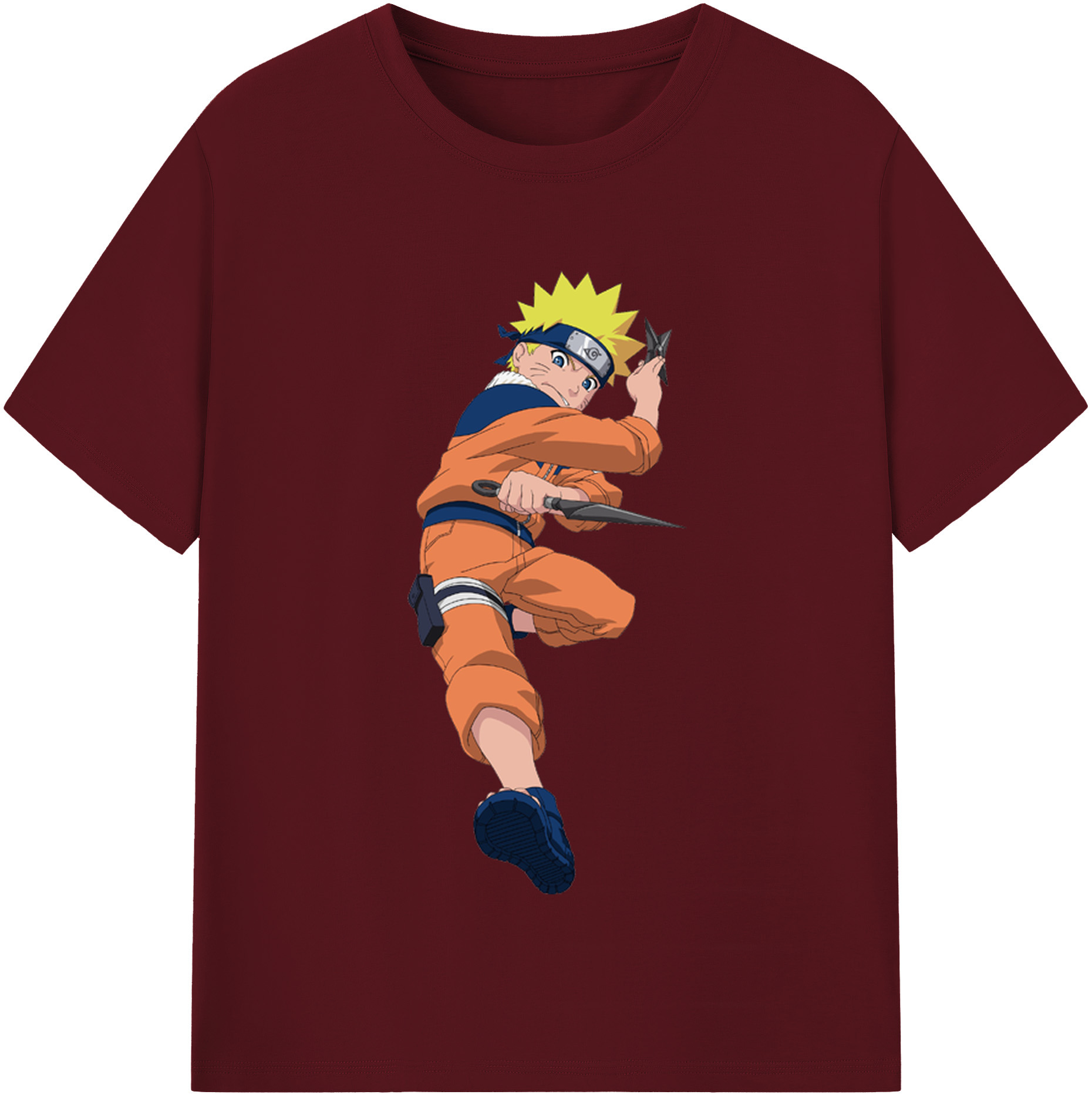 （画像用） NARUTO -ナルト- うずまき ナルト Uzumaki Naruto 綿100％半袖Tシャツ（フロントプリント）